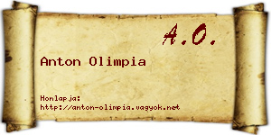 Anton Olimpia névjegykártya